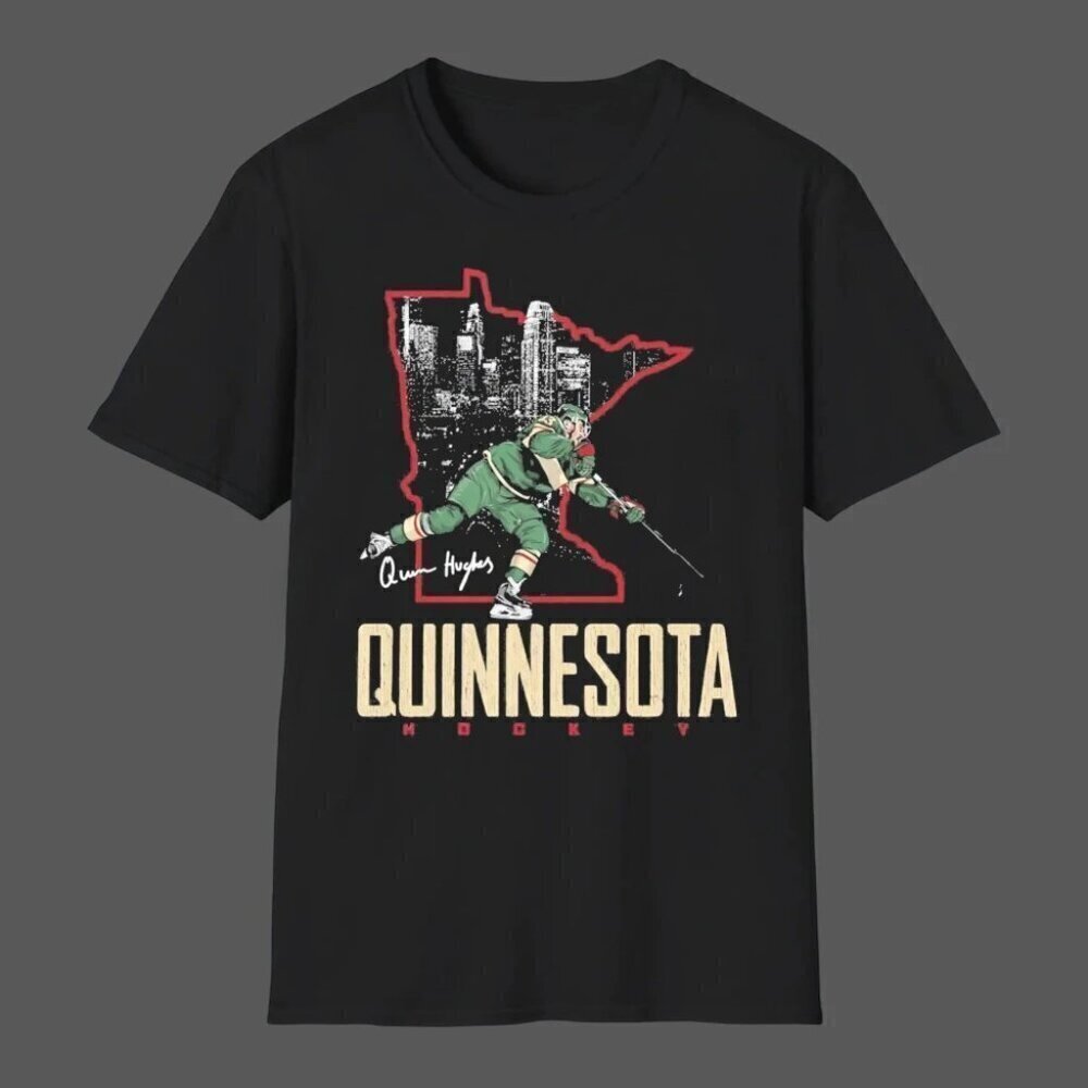 Quinn Hughes Minnesota Quinnesota T-Shirt .
